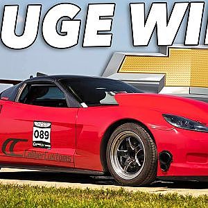 This Corvettes wing is freaking HUGE..but it WORKS!