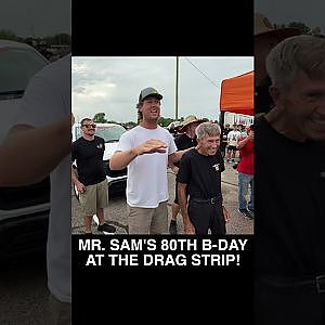 80th Birthday at the drag strip! We love Mr. Sam!
