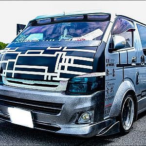(HD)TOYOTA HIACE 200 muscle custom 200系ハイエース オーバーフェンダーカスタム - SBM大阪2018