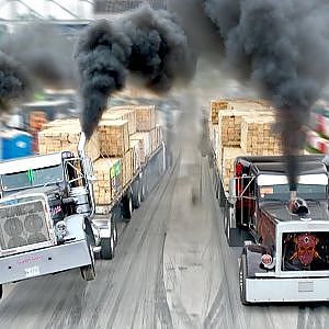 Modified Semi Truck DRAG RACING - 3,000 Horsepower Pulling 120,000lbs!