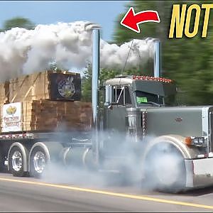 Semi Truck DESTROYS TURBO and catches on FIRE.. (120,000 lb. Sled Pull)