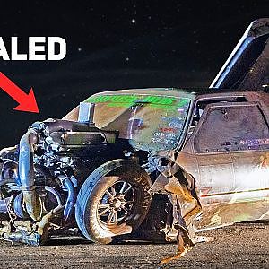 ROLLOVER WRECK at a Street Race! Arizona Cash Days